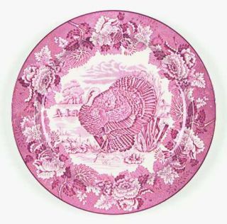 Enoch Wood & Sons Turkey Pink Dinner Plate, Fine China Dinnerware   Pink