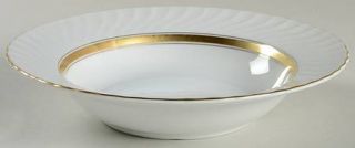 Mikasa Golden Swirl Rim Soup Bowl, Fine China Dinnerware   Swireld Edge,Thick Go