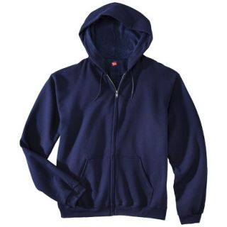 Hanes Premium Mens Fleece Zip Up Hooded Sweatshirt   Navy M