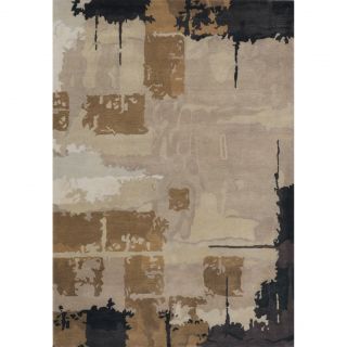 Hand tufted Monet Abstract Grey Rug (96x136)