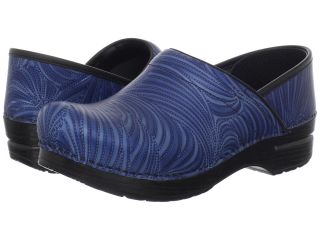 Dansko Professional Blue Groove Womens Clog Shoes (Blue)