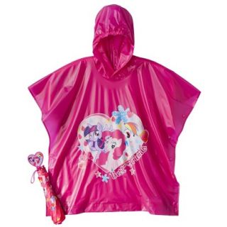 My Little Pony Girls Umbrella and Poncho Set