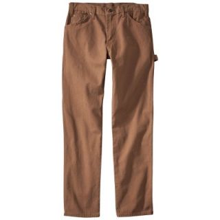 Dickies Mens Relaxed Fit Timber Rinsed Utility Jean   Brown 34x32