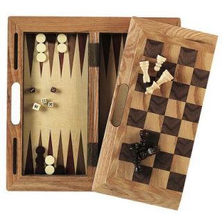 3 in 1 Wood Chess/Checkers/Backgammon Set