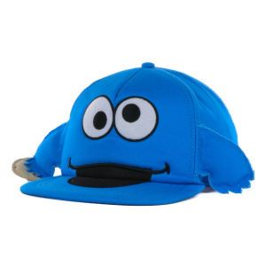 Sesame Street Cookie In Hand Big Face Youth Snapback Cap