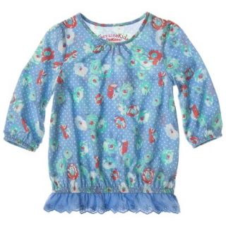 Genuine Kids from OshKosh Infant Toddler Girls Tee Shirt   Blue Jean 5T