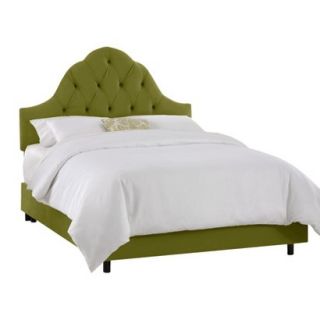 Skyline CalKing Bed Skyline Furniture Toulouse Velvet Bed   Green (Cal King)