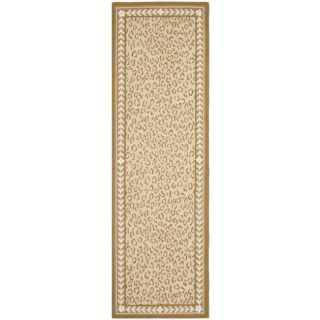 Hand hooked Chelsea Leopard Ivory Wool Rug (26 X 12)