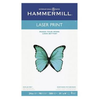 Hammermill Laser Print Office Paper, 98 Brightness, 24 lb   White (500 Sheets