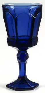 Fostoria Virginia Dark Blue Wine Glass   Stem #2977,Dark Blue,Heavy Pressed