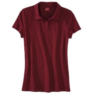 Merona Womens Short Sleeve Polo   Dark Red XXL