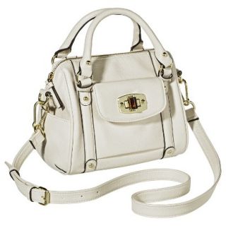 Merona Mini Satchel Handbag with Removable Crossbody Strap   White Sand