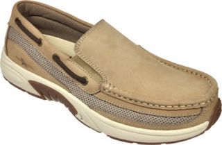 Mens Rugged Shark Pacifico   Sand Crazy Horse Leather Moc Toe Shoes