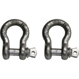 Portable Winch Shackle   3/4 Inch, 4 3/4 Ton Working Load, 2 Pack, Model PCA 