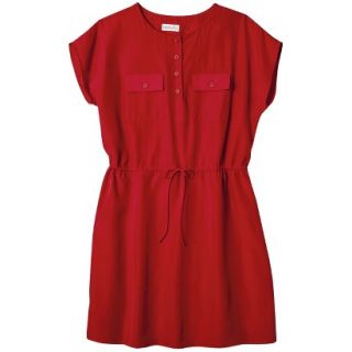 Merona Petites Woven Tie Waist Dress   Red XXLP