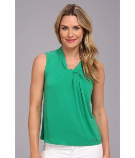 Calvin Klein Solid Knot Front Womens Sleeveless (Green)