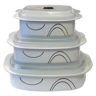 Corelle Coordinates Microwave Cookware Set of 6   Simple Lines