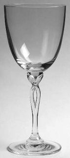 Oneida Toujours Water Goblet   Clear, Plain Bowl,  Pierced Twist Stem