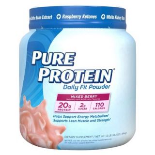 Pure Protein Daily Fit Mixed Berry Dietary Supplement Powder   19.2 oz