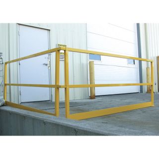 Vestil Steel Square Safety Handrails   72 Inch L, 42 Inch H., With Toeboard,