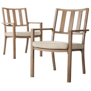 Threshold 2 Piece Tan Chair Patio Furniture Set, Holden Collection