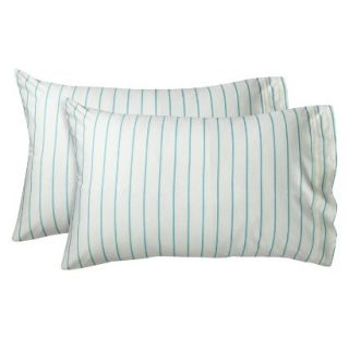 Room Essentials Jersey Pillow Case Set   Aqua Stripe (King)