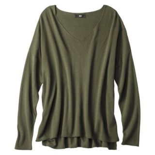 Mossimo Womens Plus Size V Neck Pullover Sweater   Paris Green 3