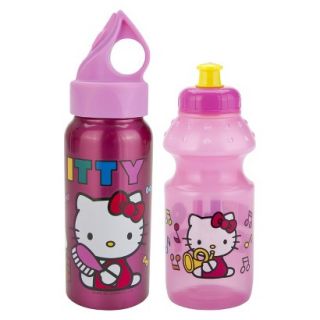 Hello Kitty 2 Pack Stainless Steel Sport Water Bottle   Pink (15 oz)