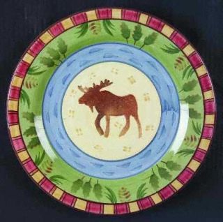 Bella Timberline Dinner Plate, Fine China Dinnerware   Multimotif, Green/Brown L