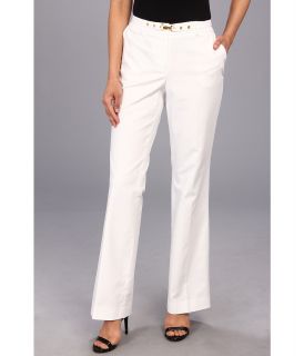Anne Klein Flare Leg Trouser With Belt Womens Casual Pants (White)