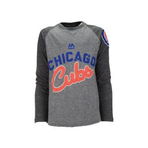 Chicago Cubs Majestic MLB Youth Striker Raglan T Shirt