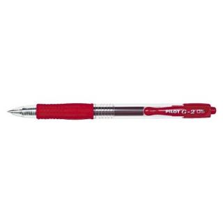 Pilot G 2 Gel Ink Pen, 0.5mm Extra Fine   Red Ink (12 Per Set)
