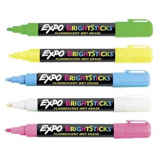 EXPO Bullet Tip Bright Sticks Wet Erase Fluorescent Marker Set   Assorted
