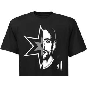 San Antonio Spurs Manu Ginobili Profile NBA Youth Logo Man T Shirt