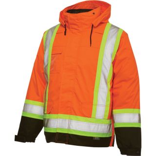 Work King 5 in 1 High Visibility Jacket   Orange, 2XL, Model S42621