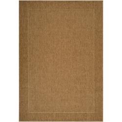 Woven Tan Akola Indoor/outdoor Border Rug (53 X 76)