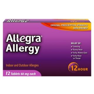Allegra Adult 12 Hour Allergy Relief, 12 Count