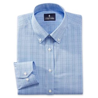 Stafford Signature Oxford Dress Shirt, Blue, Mens