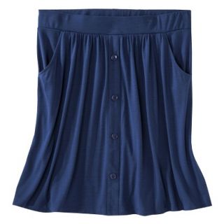 Merona Womens Plus Size Front Pocket Knit Skirt   Blue 1