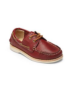 Frye Infants & Toddlers Sully Leather Boat Shoes   Bordeaux