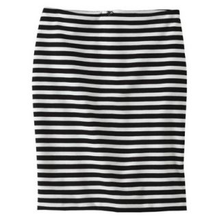 Merona Womens Ponte Pencil Skirt   Black/Cream   12