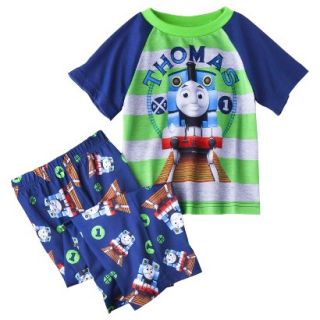 Thomas and the Tank Engine Toddler Boys 2 Piece Short Sleeve Pajama Set   Navy