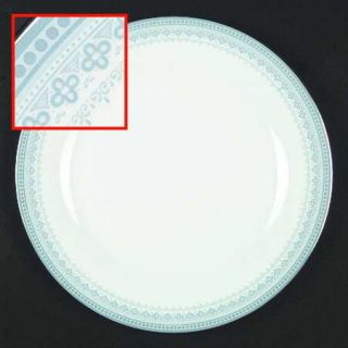 Royal Doulton Lorraine Dinner Plate, Fine China Dinnerware   Blue Dots, Flowers,