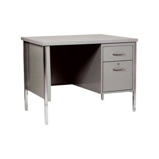 Sandusky Lee Single Pedestal Desk   40 Inch W x 24 Inch D x 29 Inch H, Dove