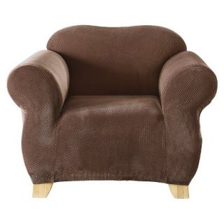 Sure Fit Stretch Pique Chair Slipcover   Chocolate