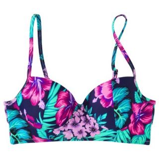 Xhilaration Juniors Midkini Swim Top  Floral Print L