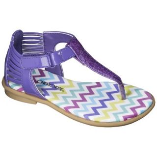 Toddler Girls Cherokee Jingles Thong Sandals   Purple 7