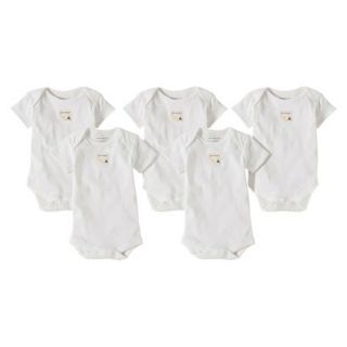 Burts Bees Baby Newborn 5 Pack Short sleeve Bodysuits   Cloud 18 M
