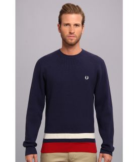Fred Perry Bold Tipped Waffle Sweater Mens Sweater (Navy)