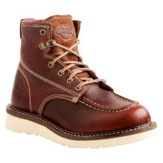 Mens Dickies Trader Genuine Leather Work Boots   Red Oak 8